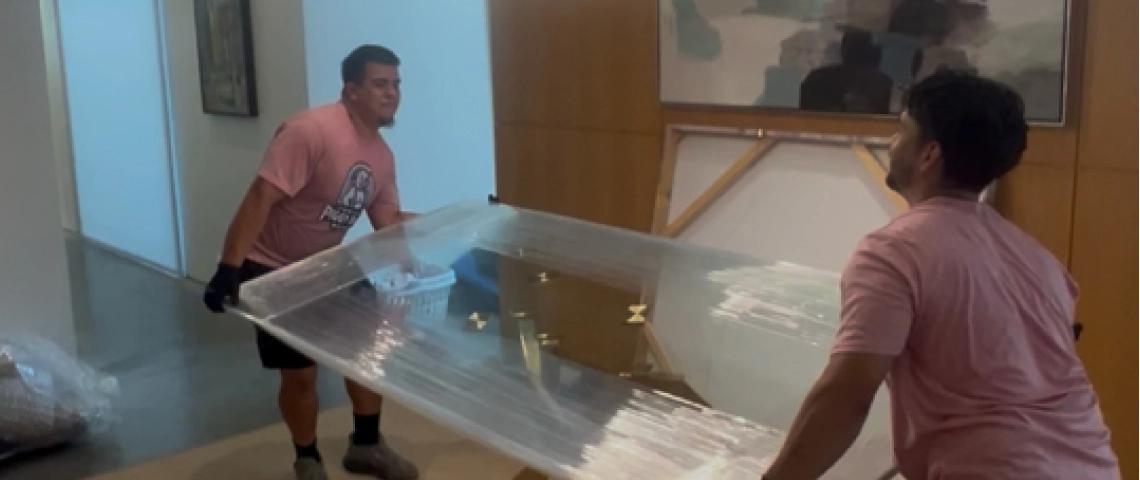 two movers during a home relocation