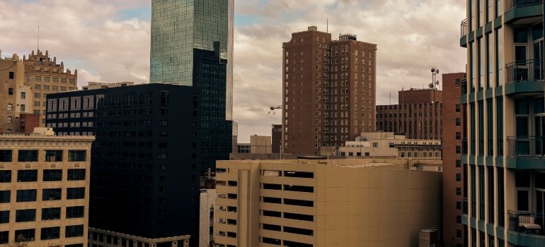 A panoramic view of Fort Worth downtown.
